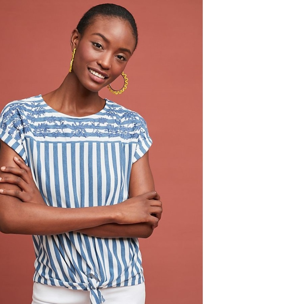 NEW Anthropologie WENDY STRIPED TOP